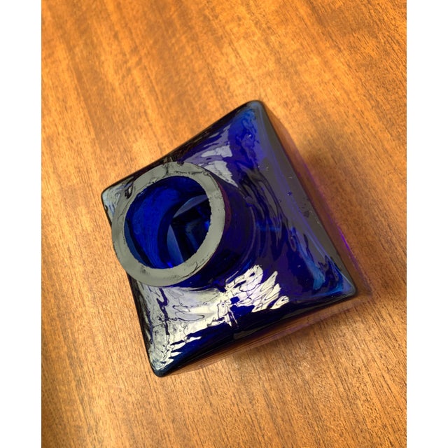 Mid-Century Scandinavian Block Glass Vase, 1960s For Sale - Image 5 of 18