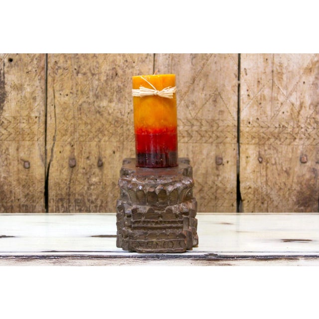 19th Century Long Architectural Base Candle Holder For Sale In Los Angeles - Image 6 of 6