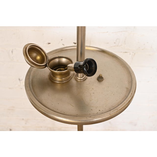 Louis Comfort Tiffany Furnaces Bronze Art Deco Floor Lamp With Wire Mesh Shade, 1920s For Sale - Image 9 of 11