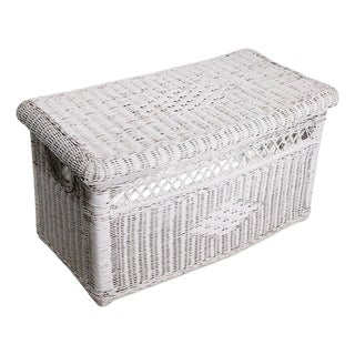 Vintage Wicker Trunk For Sale