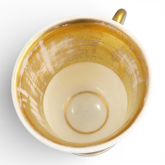 Amtique Empire Porcelain Cup and Saucer, 1820, Set of 2 For Sale - Image 9 of 14