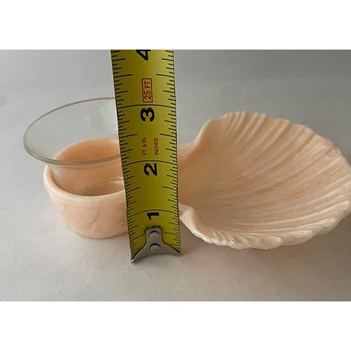 Mid 20th Century Palm Beach-Style Karoff Set of 6 Sea Servers and 2 Abingdon Clam Shell Candlestick Holders For Sale - Image 9 of 12