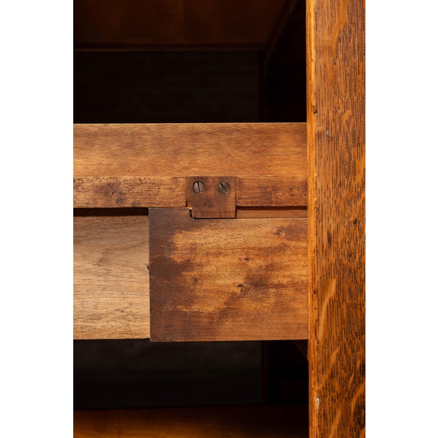Antique Oak Vertical File Cabinet With Document Drawers by Library Bureau For Sale - Image 16 of 16