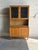 Mid-Century Modern Vintage Danish Oak Hutch Cabinet in Style of Henning Kjærnulf With Leaded Glass Doors For Sale - Image 3 of 9