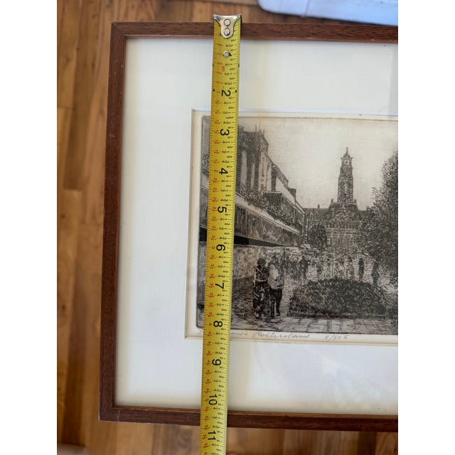 Early 21st Century Vintage Dutch Etching of Lijnbaan, Rotterdam by h.w. Bijl For Sale - Image 5 of 11