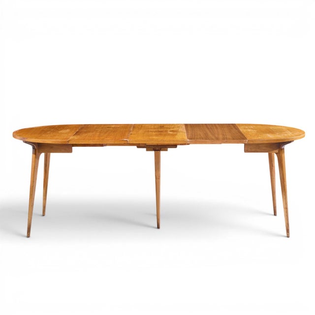 Bertha Schaefer for Singer and Sons Mid Century Walnut Dining Table With 4 Leaves For Sale - Image 16 of 18