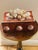Shabby Chic Gorgeous Large Sea Shell Faux Burlwood Box For Sale - Image 3 of 4