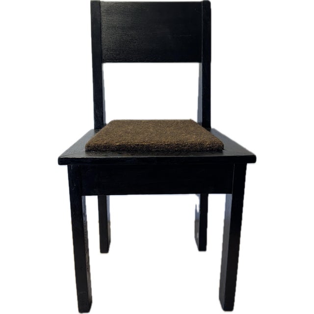 Contemporary Art Deco Oak Dinning Chairs by J.A. Muntendam for L.O.V. Oosterbeek, Set of 2 For Sale - Image 3 of 9