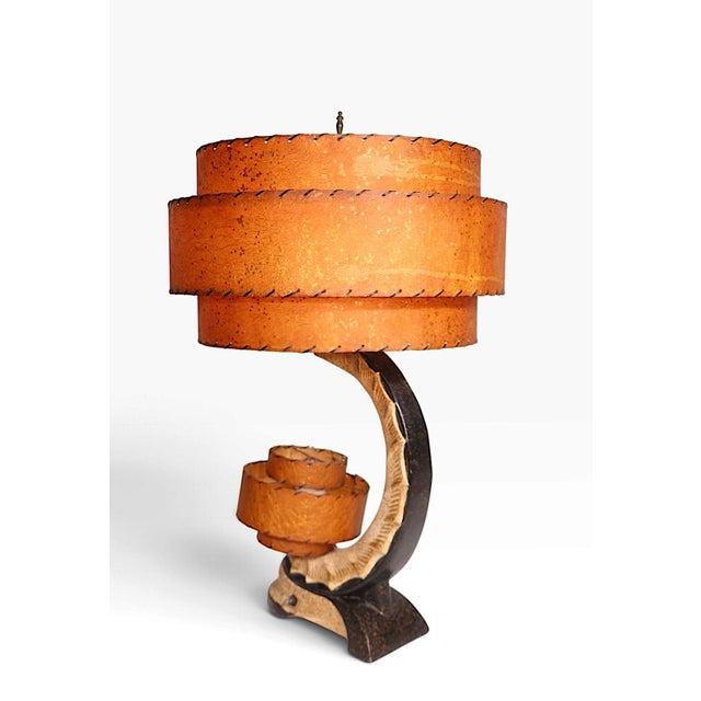 1950s Mid-Century Modern Plaster Table Lamp For Sale - Image 16 of 16