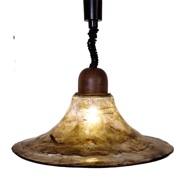 Vintage Height-Adjustable Pendant Lamp from Hustadt-Leuchten, 1980s For Sale