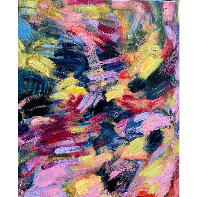 "Where We Are" Contemporary Abstract Expressionist Oil Painting by Monica Shulman For Sale