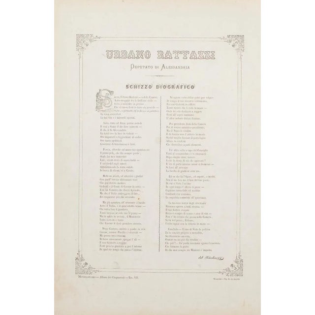 Image dimensions: 26x37,5 cm. L'album di montecitorio is an original artwork realized by antonio manganaro, in 1872....