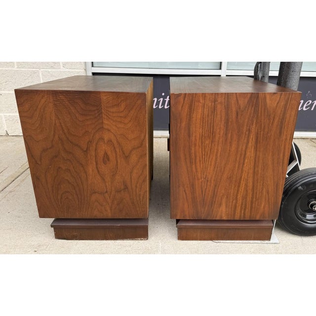 1970s Pair of 1970s Brutalist-Inspired Nightstands For Sale - Image 5 of 17