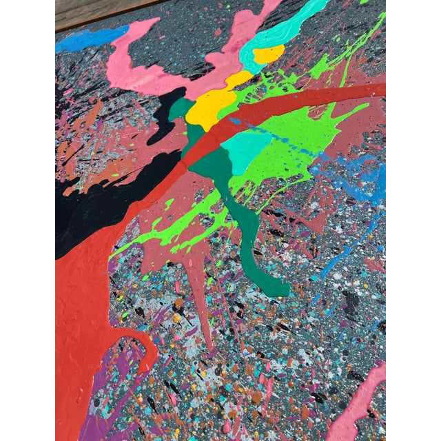 Ronald Davis, Large Color California Abstract Expressionist Copolymer Vinyl Painting Ron Davis, 1983 For Sale - Image 9 of 18