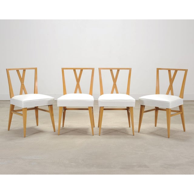 Mid-Century Modern Set of Four Tommi Parzinger Mid-Century X-Back Dining Chairs For Sale - Image 3 of 18