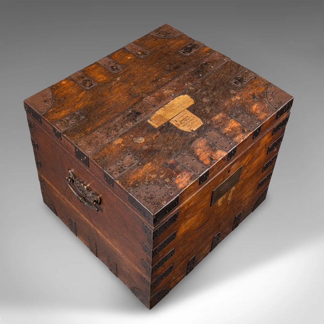 Wood 1880's Antique Fitted Silver Chest For Sale - Image 7 of 12