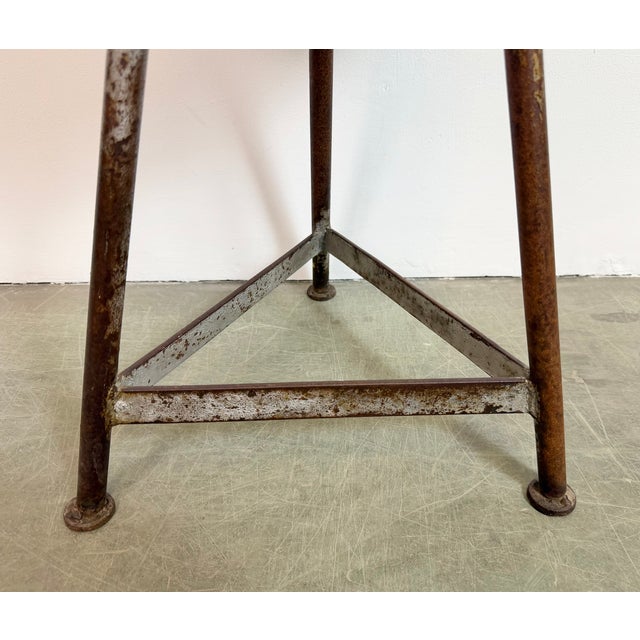 Industrial Grey Workshop Stool, 1960s For Sale - Image 16 of 18
