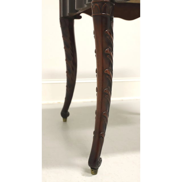 Mid 20th Century Carved Mahogany Marble Top Regency Style Large Side Tables - Pair For Sale In Charlotte - Image 6 of 9