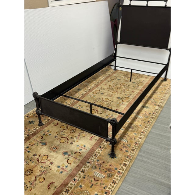 Twin Size Restoration Hardware Academie Bed Frame For Sale - Image 12 of 12