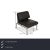 The Roro armchair from Brühl is covered in gray genuine leather and stands on metal feet. The timeless design and the...