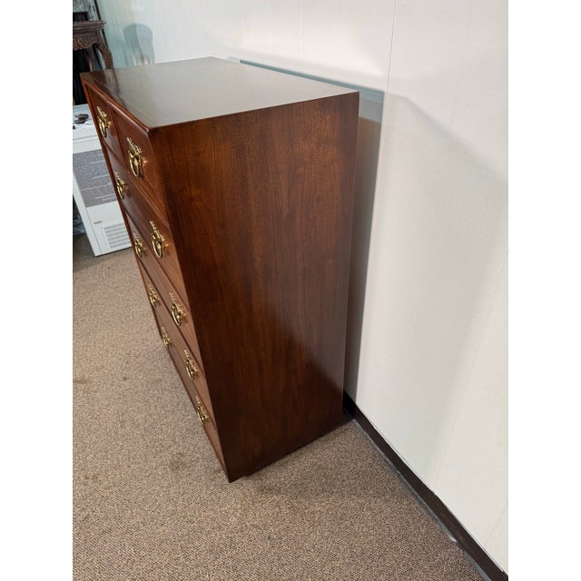 This chest of drawers is extremely well made as is all Henredon Furniture. It has a very nice original factory distressed...