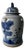 Chinese Blue and White Porcelain Vase With Ever Green and Plum Flowers For Sale