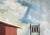 American Mid Century Industrial Landscape With Row Houses by Doris Lyons Hoover For Sale - Image 3 of 8