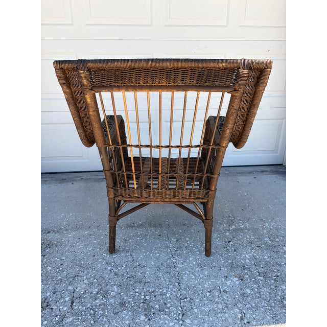 Early 20th Century American Wicker Armchair For Sale - Image 11 of 13