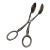 1910s Ornate Victorian-Style Silver-Plated Scissor Serving Tongs With Scallop Shell For Sale