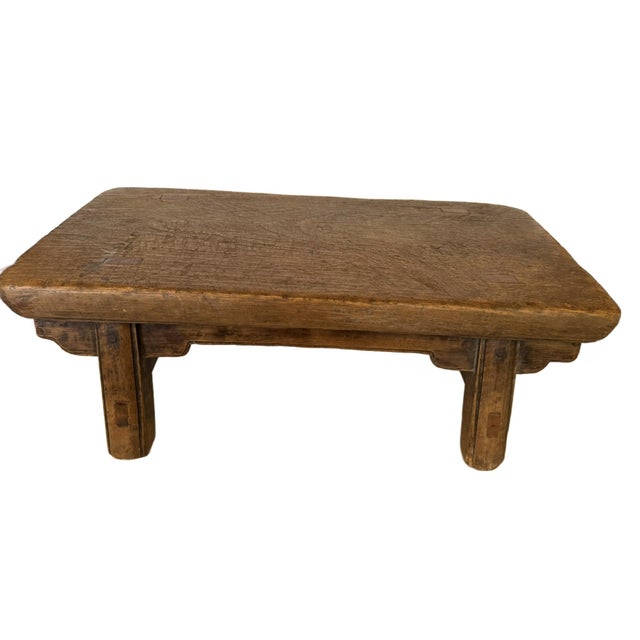 Chinese Antique Chinese Low Country Footstool For Sale - Image 3 of 16