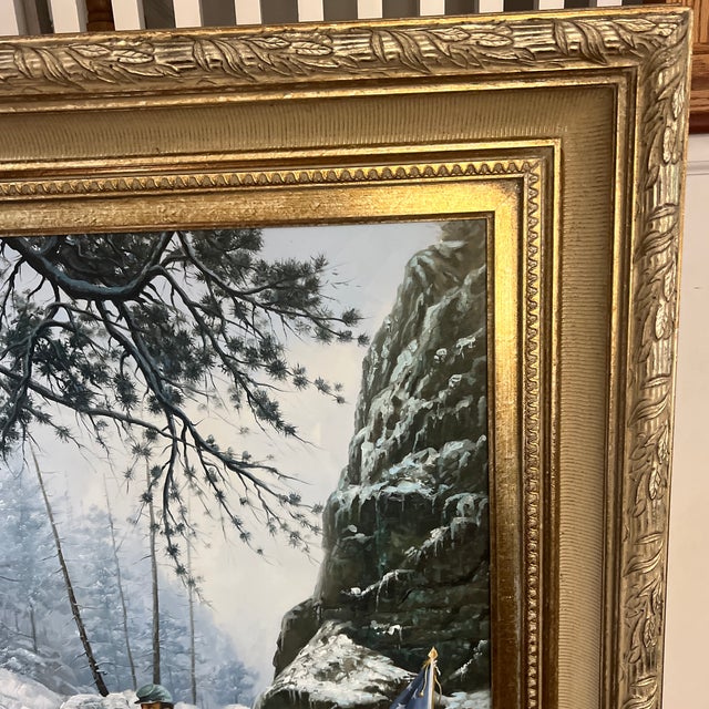 Oil on Canvas Painting by A. Degrazio Copy of "The Romney Expedition" Depicting Major General Thomas J. "Stonewall" Jackson For Sale - Image 10 of 12