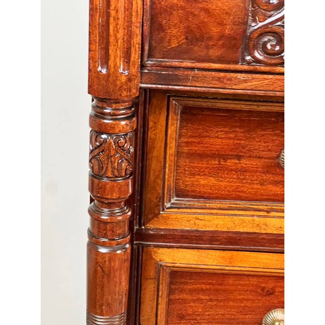 Antique Victorian Aesthetic Movement Mahogany Four Over Four Gentlemen’s Chest C. 1880 For Sale - Image 12 of 13