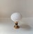 Art Deco Scandinavian Table Lamp in Bronze & Fluted Orb Glass, 1960s For Sale - Image 3 of 10