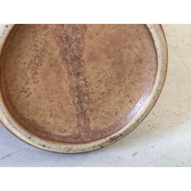 Brown and Green Color Stoneware Enameled Vase with 2 Handles, France, 1960s For Sale - Image 3 of 9