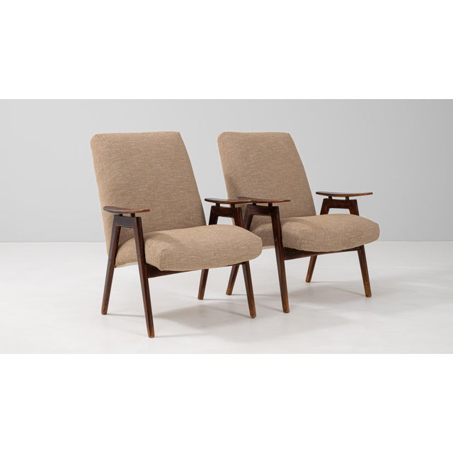 1960s Czech Upholstered Armchairs By TON - A Pair For Sale - Image 10 of 18