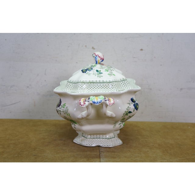 Antique Masons Ironstone Paynsley Soup Serving Tureen W Ladle & Underplate - 3 pcs For Sale - Image 6 of 18