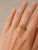 Art Nouveau–Inspired Moissanite and Pearl Botanical Ring in 14k Gold, Size 7.5 For Sale - Image 10 of 10