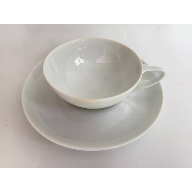 Teacup and saucer set Series: Drop Decor: white Material: porcelain Design: Luigi Colani from the 1980s No chips, First...