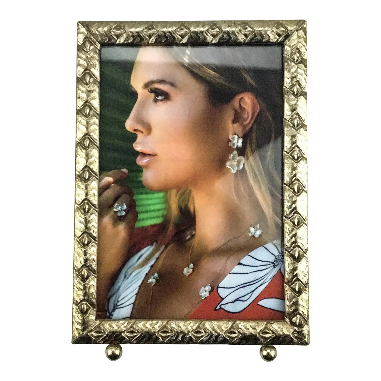 Vintage Carved Gold Finish Metal Photo Frame Chairish