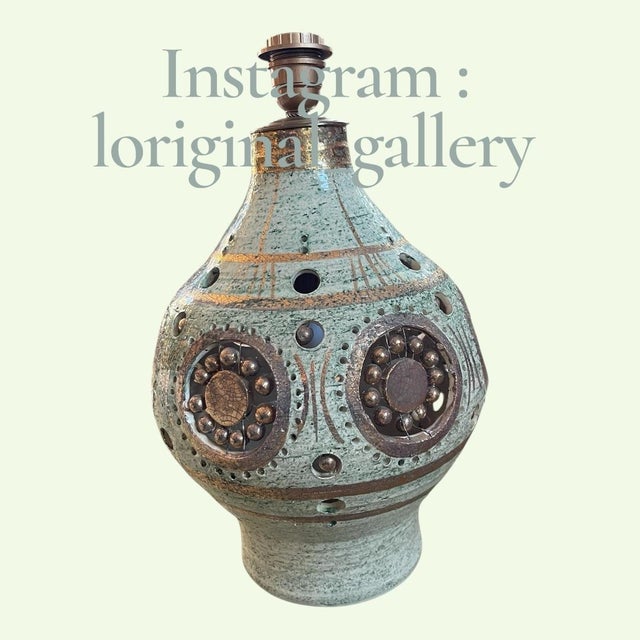 Studio Pottery Ceramic Lamp by Georges Pelletier, 1970s For Sale - Image 9 of 9