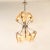 This fascinating mid-century modern two-tier Italian glass chandelier features acanthus leaf shades on a chrome frame. The...