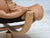 Scandinavian Swivel Armchair in Leather and Bentwood, 1980s For Sale - Image 4 of 18
