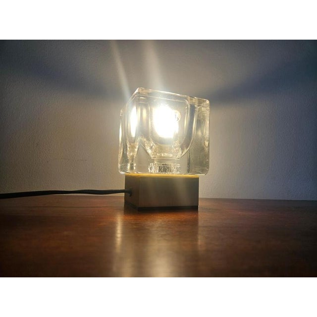 Mid-Century Modern Ice Cube Glass Table Lamp from Peill & Putzler, Germany, 1970s For Sale - Image 10 of 13