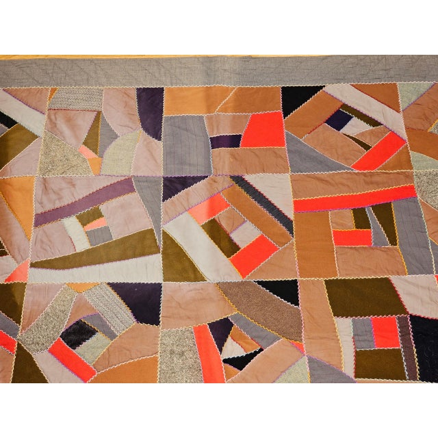 Gray Early 20th Century African American Quilt For Sale - Image 8 of 12