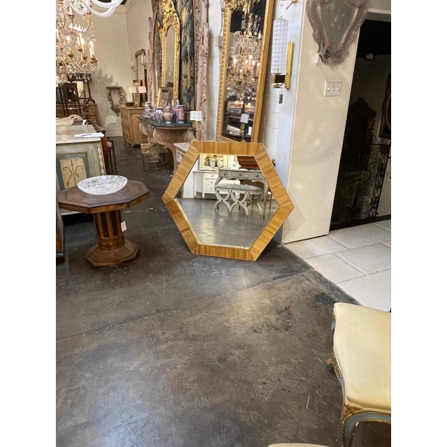 Modern Italian Bamboo Mirror For Sale - Image 3 of 6