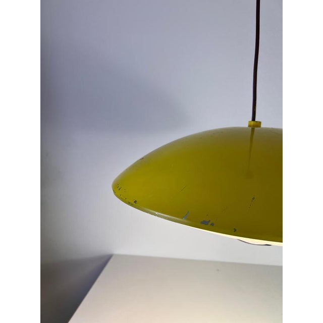 Italian Yellow Pendant Lamp, 1950s For Sale - Image 10 of 12
