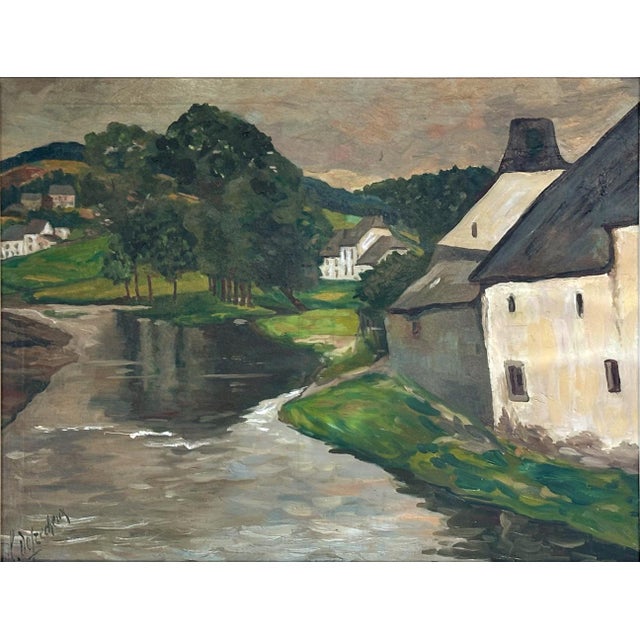 Antique Framed Oil Painting on Canvas by Leon De Frecheux (1884-1944) For Sale - Image 4 of 18