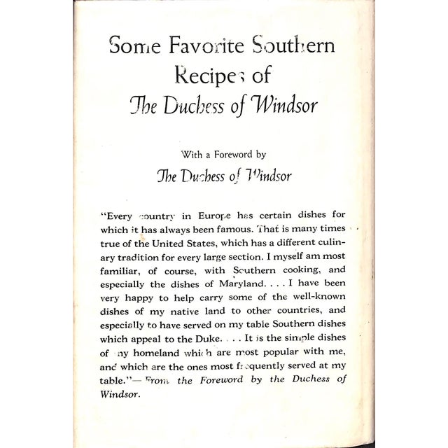 "Some Favorite Southern Recipes of the Duchess of Windsor" 1960 the Duchess of Windsor For Sale - Image 4 of 12
