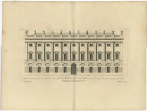 Colen Campbell, Illustration of the Elevation of a New Design Dedicated to Lord Cadogan, 1725, Print