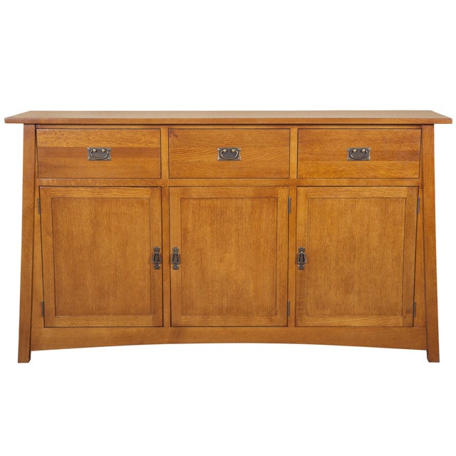 Mission 3 Door & 3 Drawer Sideboard - 70 For Sale - Image 9 of 15